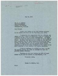 ["The document is a letter from the Chamber of Commerce in Bartlesville, Oklahoma to Congressman George B. Schwabe regarding the coal mine strike and labor racketeering. The Chamber suggests amending the Case Bill to prevent labor unions from collecting contributions and royalties, in order to facilitate wage negotiations and bring peace to the coal industry. Congressman Schwabe expresses his support for the public and commitment to stopping labor racketeering."]