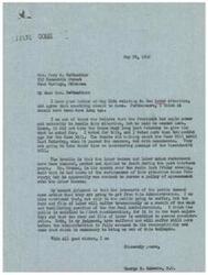 ["The first text is a letter from George B. Schwabe, a member of Congress, discussing the labor situation and criticizing the New Deal Administration for not taking enough action to address the issue. Schwabe believes that the public and rank and file laborers are suffering due to the administration's weak stance on labor unions. The second text is a letter from a resident of Sand Springs, Oklahoma, urging for laws to protect against strikes and asking for help from their representatives to address the labor situation affecting their daily lives. Both letters express frustration with the lack of action taken to resolve labor disputes."]