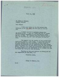 ["The document is a response from George B. Schwabe to Myron B. Skidmore regarding the Case Bill and the lack of support for constructive legislation in Congress. Schwabe mentions that pressure groups do not influence his decisions and that Democrats in Congress are focused on continuing their current program. Skidmore expresses disappointment in Congress not passing laws that are not supported by pressure groups and urges Schwabe to consider passing constructive legislation."]