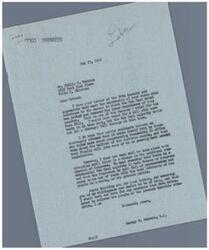 ["The document dated May 20, 1946 expresses concern about the influence of labor racketeers and calls for stronger legislation to address the situation. The author criticizes the New Deal administration for appeasing labor unions and calls for outlawing closed shops, preventing violence on picket lines, and making unions accountable to the government. The author urges for decisive action to address the chaos caused by labor leaders."]