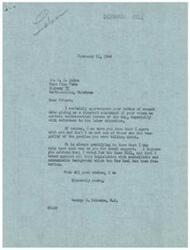 ["The document is a letter from Mr. H. E. Hulen to George B. Schwabe discussing their views on controversial issues, particularly the labor situation. Hulen expresses concern about proposed labor bills, such as a 65 cent minimum wage, and the impact they would have on farmers. He also criticizes the influence of unions and calls for legislation to hold them accountable. Hulen expresses disappointment in Congress for not representing their constituents effectively."]
