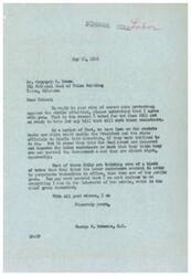 ["The document is a letter from George B. Schwabe expressing agreement with a recipient, Sequoyah H. Brown, about the need to curb labor racketeers and support legislation to address the strike situation. Schwabe criticizes the New Deal crowd for pampering labor racketeers and prioritizing their own reelection over the public good. He encourages Brown to support the original Case Bill or proposed amendments to address the labor situation. The document also includes a request for action on important legislation related to labor issues."]