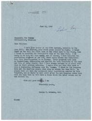 ["The document is a letter from George B. Schwabe, a member of the House of Representatives, to Senator Gid Graham discussing the Case Bill and their views on labor unions and President Truman. The document also includes testimonials praising Senator Graham's speeches on various topics such as wild life conservation and military affairs."]