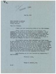 ["The document from Miss Adelaide B. Reichel to George B. Schwabe expresses concern about labor racketeers and labor bosses who undermine the economy and endanger public health. She suggests outlawing strikes and punishing those who harm the country. She specifically mentions John L. Lewis as a traitor and calls for laws to protect all classes of society. Schwabe acknowledges her letter and agrees with her views."]