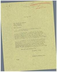 ["George B. Schwabe expresses his frustration with the New Deal controlled Congress and Administration in a letter to Charles R. Bostick. He criticizes their policies and expresses his dedication to fighting against them. Bostick, in response, shares similar concerns about the economic situation and questions the wisdom of certain legislative actions. Both express concern about the potential negative consequences of current policies on the country's financial stability."]