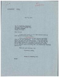 ["The document consists of a letter from M. Sanditen, President of the Oklahoma Tire & Supply Co., to Representative George B. Schwabe expressing opposition to H.R. 3914, which would subject retail businesses with more than four outlets or annual volume over $500,000 to the Fair Labor Standards Act. Sanditen believes this legislation would unfairly discriminate against larger retail businesses and set a dangerous precedent. Schwabe responds by stating his opposition to the bill and criticizing the socialistic and communistic programs of the current administration."]