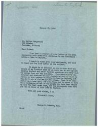 ["The document discusses the issue of lending money to England, with the recipient expressing agreement with the sender's views on the matter. The sender believes that if people want to loan money to England, they should do so through private funds rather than using government funds. The sender seems to be against the idea of government loans in general."]