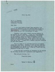 ["Congressman George B. Schwabe received a letter from Mr. R. L. Crutcher urging him to support a proposed loan to Great Britain. Crutcher argued that making the loan was important to prevent economic collapse in Britain and maintain a strong united front against potential conflicts with Russia. However, Schwabe explained that his constituents in Northeastern Oklahoma were overwhelmingly against the loan, based on the results of a questionnaire sent to forty thousand people. As a result, Schwabe was hesitant to vote in favor of the loan due to the strong opposition from his constituents."]