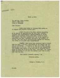 ["The document from George B. Schwabe, a member of the House of Representatives, states that he has received numerous letters requesting his support for the proposed British loan. He sent out questionnaires to 40,000 people in his district and found that the overwhelming sentiment is against supporting the loan. Schwabe expresses his doubts about the loan and mentions that the British themselves do not have high hopes of receiving it. On the other hand, a letter from a constituent, Helen M. Smith, urges Schwabe to support the loan, citing the importance of world trade and the potential consequences of denying the loan to Great Britain. Helen Smith believes that the British Loan is an investment in perpetuating the system of world trade."]