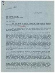 ["Mrs. Allen wrote to Representative  George Schwabe asking how he plans to vote on the proposed British loan. Schwabe explains in his response that he is opposed to the loan, as are his constituents, due to concerns about depleting resources and the New Deal's policies. He believes that giving loans to foreign countries is not in the best interest of the American people. Schwabe values the opinions of his constituents and intends to vote against the loan based on their overwhelming opposition."]