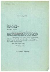 ["Mrs. J. E. Galley wrote a letter to Congressman Schwabe urging him to vote in favor of the proposed loan to Britain. She listed reasons why she believed the loan would be beneficial, including Britain's promise to purchase United States goods, abolish blocked sterling, avoid discriminations against importing United States goods, and cooperate on multilateral world trade. The document was received by the Congressman's secretary, A. L. Warren, who assured Mrs. Galley that the Congressman would consider her views on the issue."]