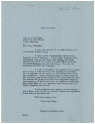 ["Mrs. H. V. Steadman wrote a letter to Congressman George B. Schwabe urging him to support the British Loan. Schwabe responded by stating that a survey of his district showed overwhelming opposition to the loan. He mentioned the uncertainty surrounding the Administration's decision on the loan and appreciated receiving Steadman's views. Schwabe expressed his hope that Steadman would ultimately approve of his actions on the issue."]