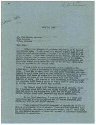 ["Congressman George B. Schwabe received a telegram from John Rogers urging him to support the British Loan, but after conducting polls and receiving feedback from constituents and local organizations, he has decided to vote against it. Schwabe believes that the loan is not in the best interests of the country and is concerned about the rise of isolationist philosophy. John Rogers, however, still urges Schwabe to support the loan for the sake of international cooperation and peace."]