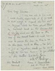 ["The document is a letter written by Victor E. Granberg requesting support for a bill related to the Spearmen's Bill of Rights at Spa. He asks for assistance in getting the bill through Congress and emphasizes the importance of the issue. Granberg signs the letter with his contact information."]