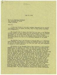 ["George B. Schwabe received a letter from C.I. Pontius, President of The University of Tulsa, requesting his support for the Seamen's Bill of Rights, HR 2346. Schwabe expresses his hesitation to commit to supporting the bill, citing arguments from the American Legion and Veterans of Foreign Wars who oppose granting Merchant Marine Service members the same benefits as those in the armed forces. He highlights the differences in pay and privileges between the two groups, indicating that he will carefully consider the matter before making a decision. Schwabe assures Pontius that he will do what he believes is fair and just, and hopes that his decision will ultimately meet with Pontius's approval."]
