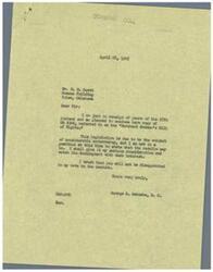 ["H.M. Scott writes to George B. Schwabe expressing support for the \"Merchant Seamen's Bill of Rights\" and confidence in Admiral Land. Schwabe responds that he has received the letter, acknowledges the controversy surrounding the bill, and states that he will give it serious consideration. He also expresses hope for a cooperative government under President Truman."]