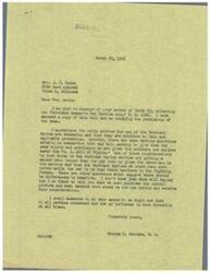 ["The document is regarding the \"Merchant Seamen's War Service Act,\" H.R. 2346, with the recipient expressing concerns about the bill and the benefits being given to Merchant Marines compared to soldiers and sailors. The sender supports the bill and thanks the recipient for their support in providing more protection for those serving in the war."]