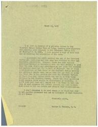 ["The document includes a letter from George B. Schwabe, M.C. discussing the Merchant Marine Bill of Rights and expressing concerns about the provisions of the bill. Additionally, there is a petition urging the favorable report of H.R. 5477 with a 10-point program for benefits for Merchant Seamen. The petition is signed by various individuals and issued by the Merchant Marine Mother Club of Tulsa, Oklahoma."]