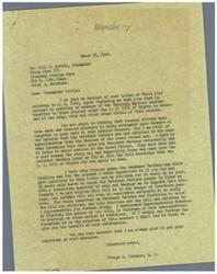 ["The document is a letter from George B. Schwabe, M.C. to Commander Bill R. Suttle of Tulsa Post 577 Veterans of Foreign Wars, discussing the issue of granting benefits to members of the Merchant Marines similar to those granted under the G.I. Bill. Schwabe expresses his opposition to this proposal, stating that Merchant Marines did not serve voluntarily like members of the Armed Forces. He also mentions that the bill is not likely to be passed soon and updates Suttle on the progress of the measure. The document also includes information about the Veterans of Foreign Wars organization and their dedication to upholding the efforts of veterans."]