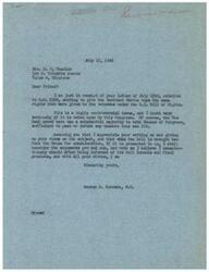 ["Mrs. B.C. Wheeler wrote to Congressman George B. Schwabe about H.R. 2346, which seeks to give Merchant Marine boys the same rights as veterans under the G.I. Bill. Schwabe responds, saying the issue is controversial and he will consider the arguments before voting on it. Wheeler urges Schwabe to support the bill so that Merchant Marine boys can take advantage of the benefits it offers."]