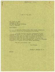 ["Luther P. Lane, an attorney at law, wrote to George B. Schwabe, a member of Congress, requesting that Merchant Marine boys be included in the G.I. Bill of Rights and given credit for military training. Schwabe responded assuring Lane that he would consider the matter, but was unsure when it would be brought before Congress."]