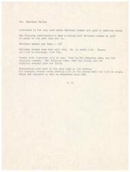 ["The document discusses the payment system for Merchant seamen in Australia, where they are paid in American money despite a ruling by the War Shipping Administration that they should be paid in the currency of the port they are in. The seamen pay taxes, come back with less money due to exchange rates, and have insurance only at sea. Merchandise on ships is more expensive than in stores, with items selling at a higher price on ships even though they are supposed to be sold at wholesale plus 10%."]