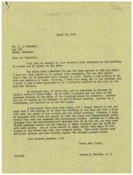 ["The document is a letter from George B. Schwabe, a member of Congress, to Mr. W. A. Bramhall discussing the drafting of nurses for military service. Schwabe clarifies that he did not draft boys for military service and expresses concern about the need to draft nurses. He criticizes the idea of drafting nurses and advocates for allowing them to volunteer their services instead. Schwabe also discusses a bill passed by the House seeking to draft labor and expresses opposition to the drafting of individuals into government service."]