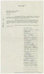 ["A group of residents from Tulsa, Oklahoma are writing to Honorable George B. Schwabe in support of Bill No. HR-2071, which seeks a salary increase for Postal Employees to replace a temporary bonus. They believe that the Postal Employees deserve fair compensation in line with other civilian and government employees, and are requesting his whole-hearted support for the bill."]