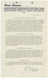 ["The United National Association of Post Office Clerks is urging members to contact Senators to support the Burch Salary Reclassification Bill (H.R.3035) which is set to be considered by the House. They are also seeking approval from the War Labor Board for the bill and hoping for support from the Administration. The passage of the bill in the House is expected, but the outcome in the Senate is uncertain. Members are urged to act quickly as time is running short before the June 30th deadline."]