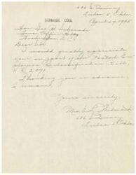 ["The document is from Mrs. E L. Whilmach to a representative in Washington D.C. asking for support of the Postal Reclassification Bill, specifically H. R. 2071. Mrs. Whilmach expresses her appreciation in advance for any support given."]