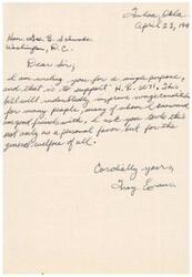 ["The document is a request to Honorable  The B. Schwabe to support H.R. 2071, which will improve wage conditions for many people. The writer, They Evans, asks for this support not only as a personal favor but for the general welfare of all."]
