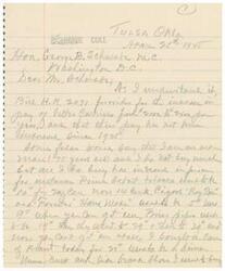 ["The document is addressed to Honorable  George B. Schwab in regards to a bill, H.R. 2071, which proposes an increase in pay for letter carriers. The author argues that prices of goods have increased since 1925 and therefore believes that letter carriers should receive a pay increase as well. The author provides examples of how prices have increased over time and requests support for the bill."]