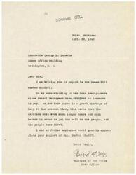 ["The document is addressed to Honorable George B. Schwabe regarding House Bill Number HR-2071, requesting support for a pay increase for postal employees who have not had an increase in twenty years. The author emphasizes the shortage of help and the increased workload for carriers, stating that the people come first. The author and fellow employees would greatly appreciate Schwabe's support for the bill."]