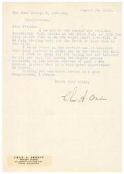 ["The document is from a P.O. clerk in Tulsa, thanking Congressman Schwabe for voting for an increase in pay and making higher grades available to all clerks. The clerk mentions his 25 years of service and military experience, and wishes the congressman continued success."]