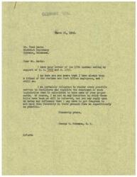 ["The document is a request for support of H.R. 5059 and S. 1715, which are bills aimed at addressing the loss in take-home pay for postal workers due to reverting to a 40-hour work week. The author expresses the hardships faced by postal workers and urges for quick action on the bills by Congress. Congressman George B. Schwabe responds, expressing his support for the legislation and willingness to use his influence to expedite the process."]