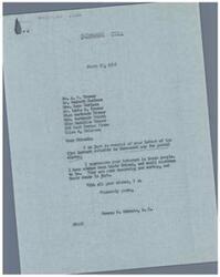["The document is regarding a request for increased pay for postal clerks in Tulsa, Oklahoma. The undersigned individuals, patrons of the post office, support the bill for increased pay as postal carriers work in all weather conditions to deliver mail. Congressman George B. Schwabe expresses his appreciation for their support and states that he will continue to advocate for the cause of the deserving postal clerks."]