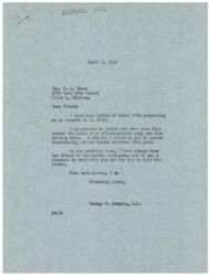 ["The document is a letter from Representative George B. Schwabe to Mrs. B. L. Greer informing her that he supported bill H.R. 5059, which passed the House with only one dissenting vote. He mentions that he has always been a friend to postal employees and that he was pleased to work with her on this issue. Mrs. Greer had previously written to Schwabe requesting his support for the bill."]
