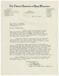 ["The document is a letter written by L. T. Woolley to Congressman Geo. W. Schwabe, thanking him for his support in passing bills that affect the salaries of postal employees. Woolley expresses gratitude for Schwabe's efforts and wishes him success in his re-election campaign. Woolley also praises Schwabe for standing up for what is right, even if it may not be politically advantageous."]