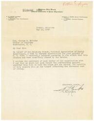 ["The National Association of Postal Supervisors in Oklahoma expresses gratitude to Congressman George B. Schwabe for his support of H.R. 5059, which has been unanimously passed by the Senate. They appreciate the overwhelming support for the bill in both the House and the Senate, as it will help offset the increased cost of living."]