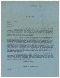 ["The document is a letter from George B. Schwabe, a member of Congress, to Mr. A.W. White regarding the payment of premiums on copper, lead, and zinc affecting mining operations in the Tri-State District. Schwabe discusses efforts to secure payments through the Reconstruction Finance Corporation and informs White that payments will be retroactive to June 30, 1946, and continue until June 30, 1947. White also sends a telegram to Schwabe urging support for legislation to address distressing conditions in the Tri-State District."]