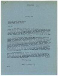 ["The document is a series of letters discussing the importance of the payment of premiums on copper, lead, and zinc for mining operations in the Tri-State District. The Reconstruction Finance Corporation will be making these payments retroactively from June 30, 1946, to June 30, 1947. There is also a request for support and endorsement of the Bunker Bill to continue premium prices for lead and zinc ores in the district."]