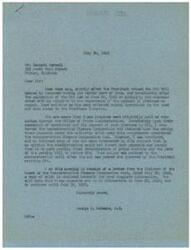 ["The document from George B. Schwabe, M.C. to Kenneth Farrell discusses the payment of premiums on copper, lead, and zinc affecting mining operations in the Tri-State District. Schwabe explains the efforts made to secure these payments, including contacting the Reconstruction Finance Corporation and the authority of the Office of War Mobilization. He also mentions the involvement of other congressmen and the Democratic leadership in Congress. The document expresses frustration with the administration's handling of the situation and places responsibility on them for the lack of payments. Additionally, a message from miners in Oklahoma to Schwabe expresses their dissatisfaction with the situation."]