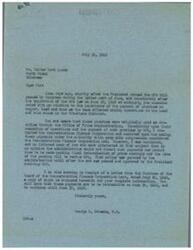 ["The document is a series of letters between George B. Schwabe, M.C., and Walter Levi Lewis regarding the payment of premiums on copper, lead, and zinc for mining operations in the Tri-State District. Schwabe informs Lewis that the Reconstruction Finance Corporation will continue making these payments retroactively from June 30, 1946, until June 30, 1947. Schwabe expresses frustration with the administration for not making these payments sooner and blames them for the situation. Lewis also sends a telegram to Schwabe urging support for the old price control law and reinstating rationing of food."]