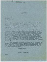 ["The document from George B. Schwabe, M.C. to John Wallace discusses the payment of premiums on copper, lead, and zinc for mining operations in the Tri-State District. Schwabe contacted the Reconstruction Finance Corporation to make these payments, but was informed that they would not be made until the revival of the OPA. Schwabe also wrote a letter to John R. Steelman regarding the resumption of mining operations. He lists the individuals and companies he has been in communication with regarding the issue. Schwabe expresses doubt about the passing of any bill until the OPA is revived and emphasizes the responsibility of the administration in addressing the situation."]