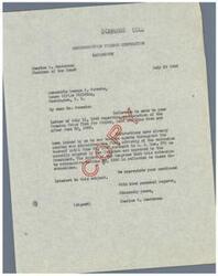 ["The document is from Charles B. Henderson, Chairman of the Board of the Reconstruction Finance Corporation, to Honorable George B. Schwabe regarding the continuation of the Premium Price Plan for Copper, Lead, and Zinc. Instructions have been issued to extend the plan until June 30, 1947, retroactive to June 30, 1946. Henderson expresses appreciation for Schwabe's interest in the subject."]