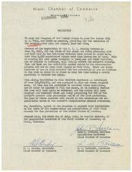 ["The Miami Chamber of Commerce is urging Congress to pass a bill providing for the extension of a premium price plan for cooper, lead, and zinc. They highlight the economic impact of the closure of mines producing zinc and lead ores, leading to job losses and affecting the nation's economy. They stress the importance of these metals in the reconversion program and the need to preserve mineral resources. The Chamber appeals to Congress to support the legislation for the conservation and protection of vital minerals in the United States."]
