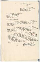 ["The document is praising Honorable  George B. Schwabe for his comments on the \"New Delirium\" in the RECORD. The writer expresses frustration with the New Deal actions, subsidies for farmers, OPA regulations, and calls for eliminating wasteful spending and achieving a balanced budget and honest government."]
