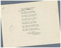 ["The document is a letter from Hiram Preston White to George B. Schwabe discussing the negative effects of the OPA (Office of Price Administration) and advocating for its elimination to allow the law of supply and demand to govern. The document highlights the consequences of the OPA, such as the loss of mattresses leading to the loss of families, contacts, propagation, manpower, and ultimately the war of 1966. White believes that the people still have a sense of free endeavor and responsibility that should be given another chance without the interference of the OPA."]