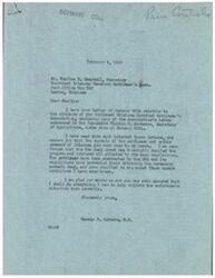 ["The document includes a letter from George B. Schwabe, M.C. expressing concern for the mistreatment of cattlemen and cattle growers in Oklahoma due to regulations by the OPA. The document also includes a letter from the Southwest Oklahoma Hereford Cattlemen's Association expressing opposition to a ceiling price on raw cotton, citing the need for additional income for cotton farmers and feed for the livestock industry. Both letters request assistance in addressing these issues."]