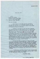 ["The document is from W.S. Sherman to Congressman Schwabe expressing support for his stance against the O.P.A. and urging for further action to abolish it. Congressman Schwabe is commended for being one of the few who voted against the extension of O.P.A. and was appointed to the House Committee on Appropriations. Congressman Schwabe's efforts to address the issue are acknowledged and appreciated by Sherman."]